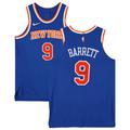 "R.J. Barrett Blue New York Knicks Autographed Nike Diamond Authentic Jersey"