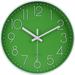 Ebern Designs Dewana 12" Wall Clock Glass/Plastic in Green/White | 12 H x 12 W x 2 D in | Wayfair 1BD35A2AC7B84F2798B4950438AD9871