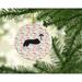 The Holiday Aisle® Siberian Husky Merry Christmas Hanging Figurine Ornament Ceramic/Porcelain in Gray | 2.8 H x 2.8 W x 0.15 D in | Wayfair