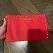 Michael Kors Bags | Like New Michael Kors Selma Studded Clutch | Color: Orange/Red | Size: Os