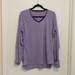 Nike Tops | Nike Purple Vneck Dri Fit Long Sleeve Athletic Workout Activewear Top | Color: Purple | Size: Xl