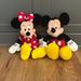 Disney Toys | Bundle Of Plush Minnie And Mickey Mouse | Color: Black/Red | Size: See Photos