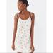 Urban Outfitters Dresses | Floral Mini Slip Dress | Color: Cream/Yellow | Size: L