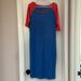 Lularoe Dresses | Lularoe Midi Dress | Color: Blue/Red | Size: Xl