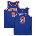 R.J. Barrett Blue New York Knicks Autographed Nike Diamond Swingman Jersey with "New Forever" Inscripton