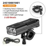 850LM USB Rechargeable Bike Light 2 LED Super Bright Bicycle Lights Headlight Front Light IPX6 Waterproof Bike Headlamp w/ free Taillight 6-Switch Modes Cycling Flashlight - Night Riding Hiking Camp