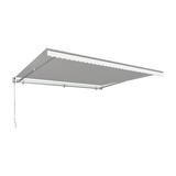 Awntech 16 ft. Destin with Hood Right Motor & Remote Retractable Awning Off White - 120 in.