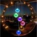 Led Color Changing Solar Wind Chime Light Waterproof Outdoor Windchime Butterfly Light Solar Hanging Lamp for Garden Decoration