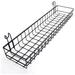 Hanging Basket for Wire Wall Grid Panel Multi-Function Wall Storage and Display Basket 40X10X5CM Black Painted