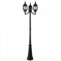 3 Light Outdoor Post Light in Traditional Style 24 inches Wide By 84 inches High-Textured Black Finish Bailey Street Home 218-Bel-4362968