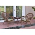 W00210-2-CES006 3 Piece Santa Maria Honey Wicker Chair Set Tan Cushion