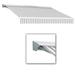 Awntech 12 ft. Destin with Hood Left Motor & Remote Retractable Awning Gray & White - 120 in.