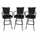 Set of 3 - Outdoor Indoor Counter 26 Bar Stool - Erin on Brown Frame