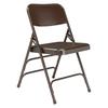 (Pack of 4) NPSÂ® 300 Series Deluxe All-Steel Triple Brace Double Hinge Folding Chair Brown