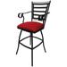 Outdoor Patio Extra Tall Spectator Swivel Bar Stool 35 - Jenna