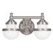 2 Light Bathroom Light in Modern Style 15 inches Wide By 8.25 inches High-Brushed Nickel Finish Bailey Street Home 218-Bel-1261015