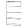 Quantum Storage WR86-1848S-5 5-Shelf Stainless Steel Wire Shelving Unit - 18 x 48 x 86 in.