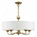 5 Light Pendant in Transitional Style-14 inches Tall and 23 inches Wide-Antique Gold Leaf Finish Bailey Street Home 218-Bel-4615502