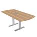 Skutchi Designs, Inc. 6 Person Small Arc Rectangle Conference Table w/ T Bases & Power Module Wood/Metal in Brown | 29 H x 69 W x 35 D in | Wayfair