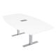 Skutchi Designs, Inc. 6 Ft Boat Conference Table w/ Metal T Bases Power & Data Wood/Metal in White | 29 H x 70 W x 45.25 D in | Wayfair