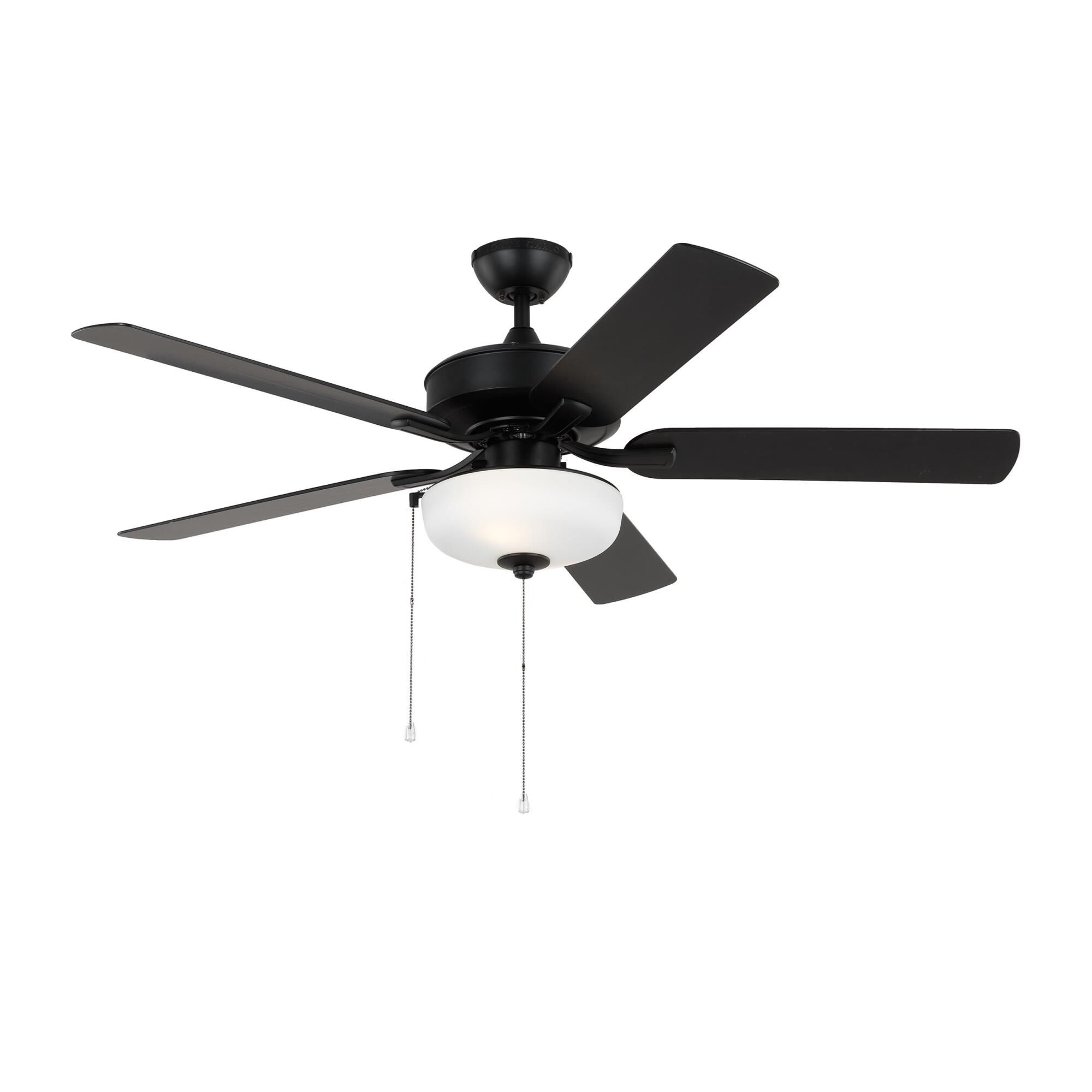 Generation Lighting Linden Outdoor Outdoor Rated 52 Inch Ceiling Fan with Light Kit - 5LDO52MBKD