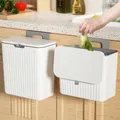 Poubelle de Cuisine Murale de Grande Capacité avec Couvercle pour Porte d'Armoire 7/9L