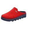Pantoffel ROHDE "FOGGIA", Damen, Gr. 42, rot (rot, meliert), Filz, klassisch, Schuhe, Hausschuh, Schlappen, Clog, Homeslipper mit Profilsohle