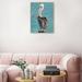 Highland Dunes Pelican Perch II by Studio Arts Canvas Art Print Canvas, Polyester in Gray | 57 H x 43 W x 1.5 D in | Wayfair