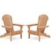 Dovecove Brubaker Wood Folding Adirondack Chair Wood in Gray | 36 H x 19.5 W x 31 D in | Wayfair 9179618D4F0D45328AA0AB916FAED865