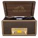 Victor Monument 8-in-1 Wood Music Center with 3-Speed Turntable & Dual Bluetooth