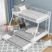 Twin over Full Bed with Sturdy Steel Frame, Bunk Bed with Twin Size Trundle