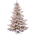 Vickerman 10754 - 8.5' x 62" Artificial Flocked Sierra Fir 850 Clear Lights Christmas Tree (A861881)