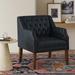 Antônio Wide Contemporary Button-Tufted Polyurethane Armchair with Nailhead Trims by HULALA HOME