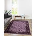 Unique Loom Floral La Jolla Rug Purple/Violet 10 6 x 16 5 Rectangle Floral Modern Perfect For Living Room Bed Room Dining Room Office