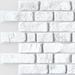 Dundee Deco s White Faux Bricks PVC 3D Wall Panel 3.1 ft X 1.6 ft (95cm X 50cm) Pack of 5 Interior Design Wall Paneling Decor Total Coverage 25.5 sq. ft. (2.4 sq. m)