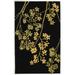 SAFAVIEH Soho Emerald Floral Wool Area Rug Black/Lime 3 6 x 5 6