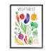 Stupell Industries Varied Vegetables Plants Labeled Diagram Kitchen Sign Graphic Art Black Framed Art Print Wall Art Design by Rachel Nieman