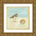 Brissonnet Daphne 15x15 Gold Ornate Wood Framed with Double Matting Museum Art Print Titled - Natural Seashore I