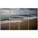 Design Art Soft Waves of Sea on Sandy Beach 4 Piece Photographic Print on Wrapped Canvas Set