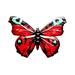 VerPetridure Butterfly Garden Decor Metal Art Wall ornament Living Room Bedroom Home Decor Red Garden Butterfly Art Outdoor Garden Backyard Metal Animal Decoration Gift