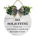 Eveokoki 12 Sign No Soliciting Thank You Do Not Knock Or Ring The Bell Do Not Make It Weird Door Hanging Plaques with Saying No Soliciting Funny Wood Signs for Home Front Door Yard