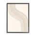 Stupell Industries Minimal Retro Curved Stripes Neutral Beige Tones Graphic Art Black Framed Art Print Wall Art Design by Lettered and Lined