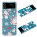 for Samsung Galaxy Z Flip 4 Christmas Case Merry Christmas Design Pattern Soft TPU Bumper Frame Shockproof Protective Women Phone Case for Samsung Galaxy Z Flip 4 5G 2022 N-Christmas love