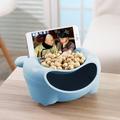 ROBOT-GXG Snack Storage Bowl - Candy Dish Nut Bowl - Creative Stylish Snack Storage Box Double Layer Dish Nut Bowl with Cellphone Holder Slot Double Peanut Bowl for Seeds Edamame Cherries Nuts