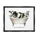 Stupell Industries Moo-ve Over Bath Time Cow Farmhouse Bathroom Sign Graphic Art Jet Black Floating Framed Canvas Print Wall Art Design by Cindy Jacobs
