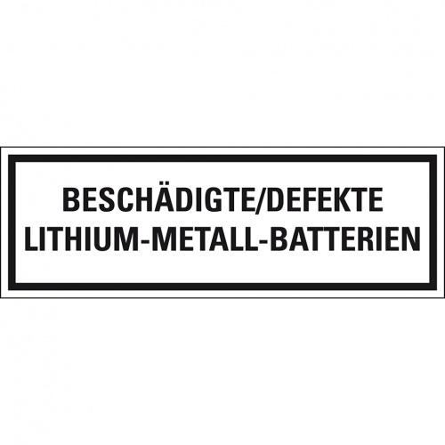 Aufkleber I Verpackungszeichen Defekte Lithium Metall.., deutsch, Folie, seewasserbeständig, 500/Rolle, IMDG-Code, GGVSEB, ADR Image