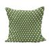 Green Fluffy Throw Pillow Cushion Cover White Polka Dots on Green Backdrop Classic Simplistic Pattern Design Print Decorative Square Pillow Case 24 x 24 Olive Green and White by Ambesonne