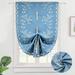 ZHH Handmade Crochet Curtains Blackout Curtains Tie-up Rod Pocket Valances for Kitchen Bedromm Living room Home Decor Blue 32 x 55