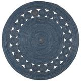 SAFAVIEH Natural Fiber NF364N Handmade Navy Rug