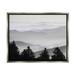 Stupell Industries Pine Trees Silhouettes Foggy Mountain Range Peaks Photograph Luster Gray Floating Framed Canvas Print Wall Art Design by Lori Deiter